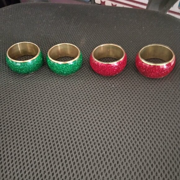 Better Homes And Gardens Other - glittery christmas napkin rings